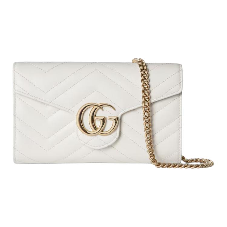 

Кожаная женская сумка через плечо белого цвета GUCCI, Set (Bag+Dust Bag)