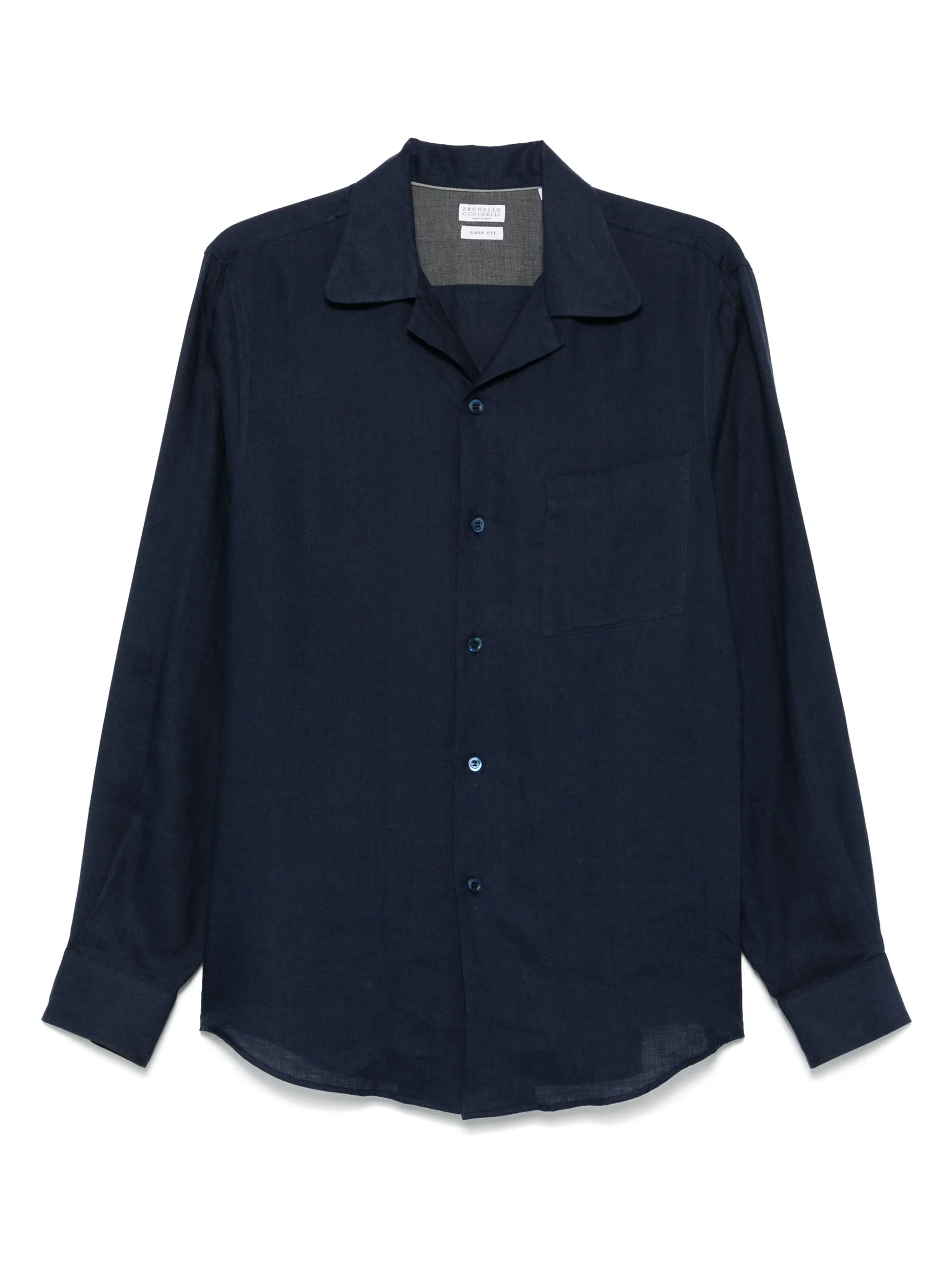 

Рубашка с нагрудным карманом Brunello Cucinelli, синий