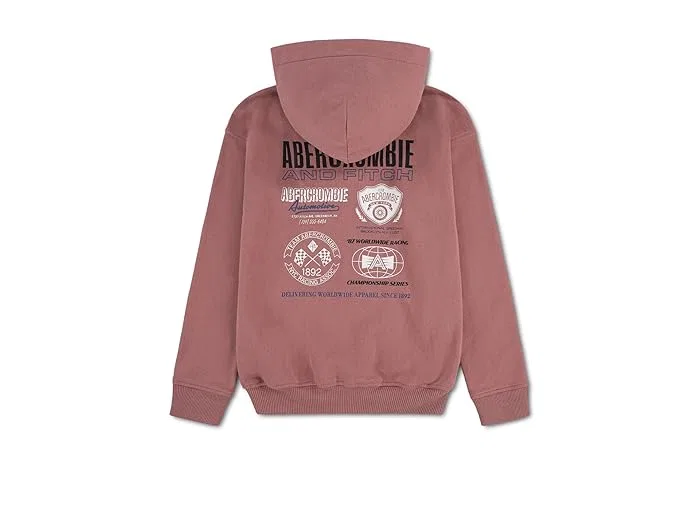 Худи на молнии свободный крой Pullover Hoodie abercrombie kids, New Lavender — фото 2