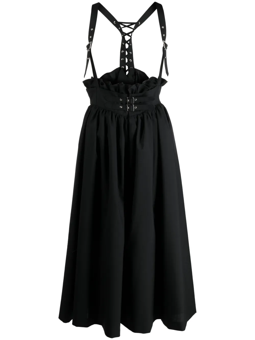 

Платье миди со складками Noir Kei Ninomiya, черный