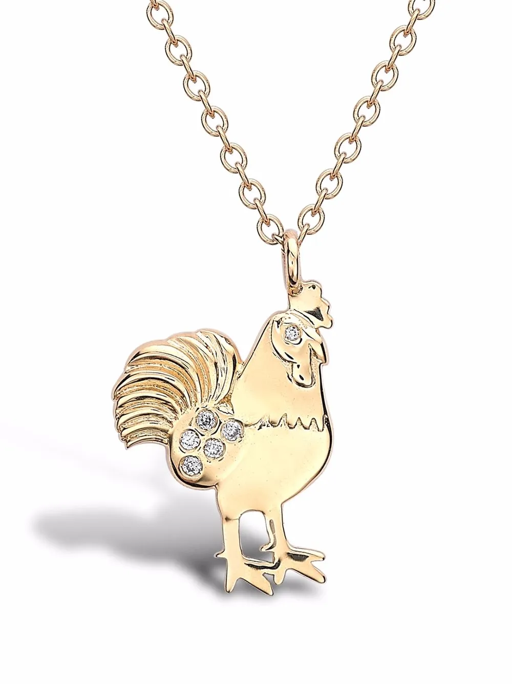 

Колье Zodiac Rooster из желтого золота с бриллиантами Pragnell, золотой