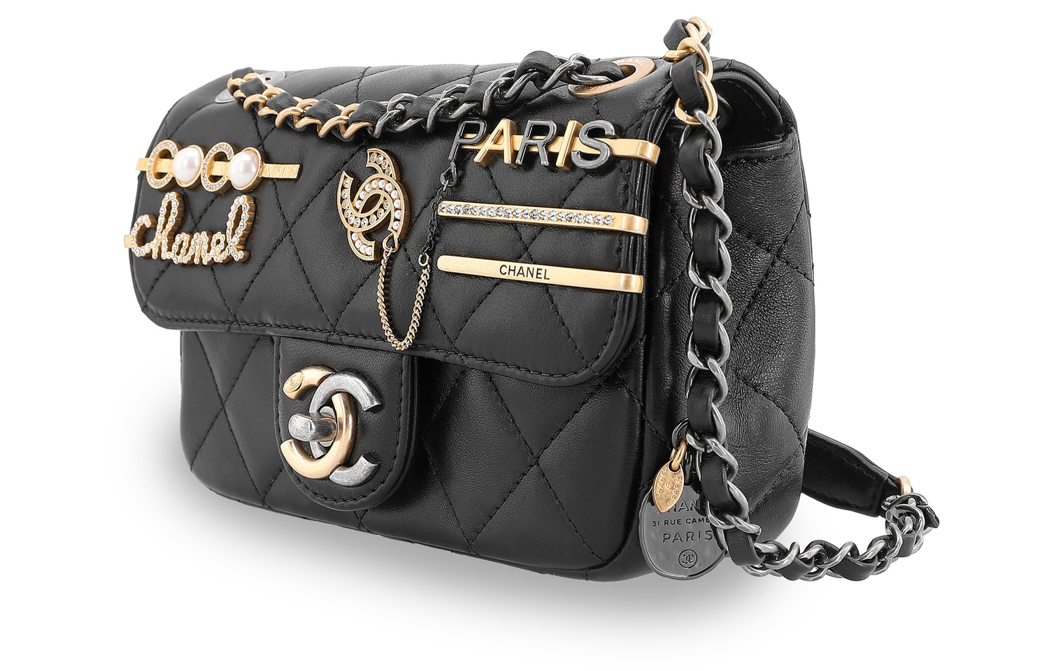 CHANEL Женская черная кожаная сумка через плечо с одним ремнем — фото 3