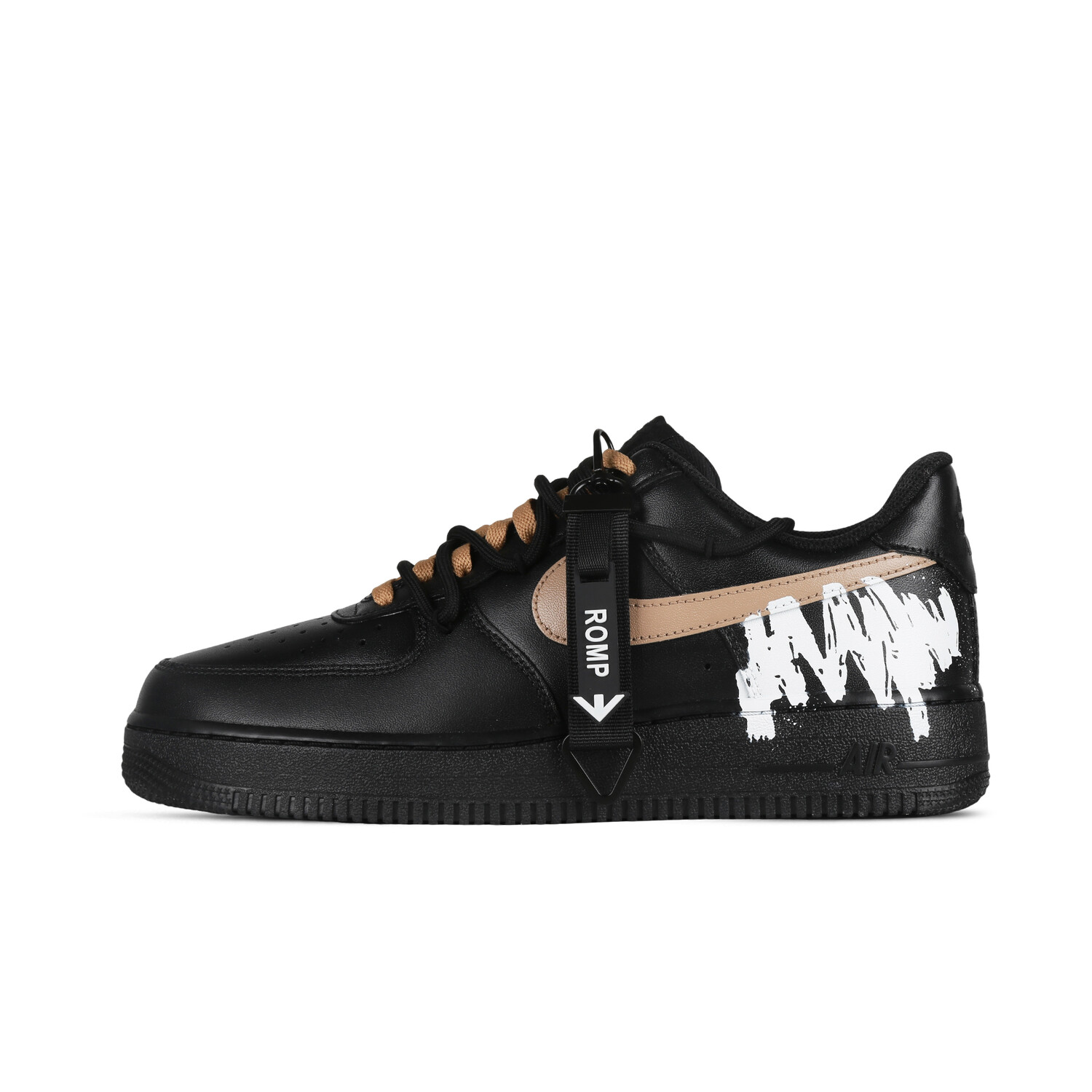 

Кроссовки Nike Air Force 1 Skateboarding Shoes Unisex Low-top Black/Brown/White, черный