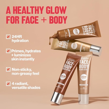 Colorstay Face & Body Glow Lotion Увлажняющий лосьон для лица и тела 24-часовое увлажнение Revlon — фото 2