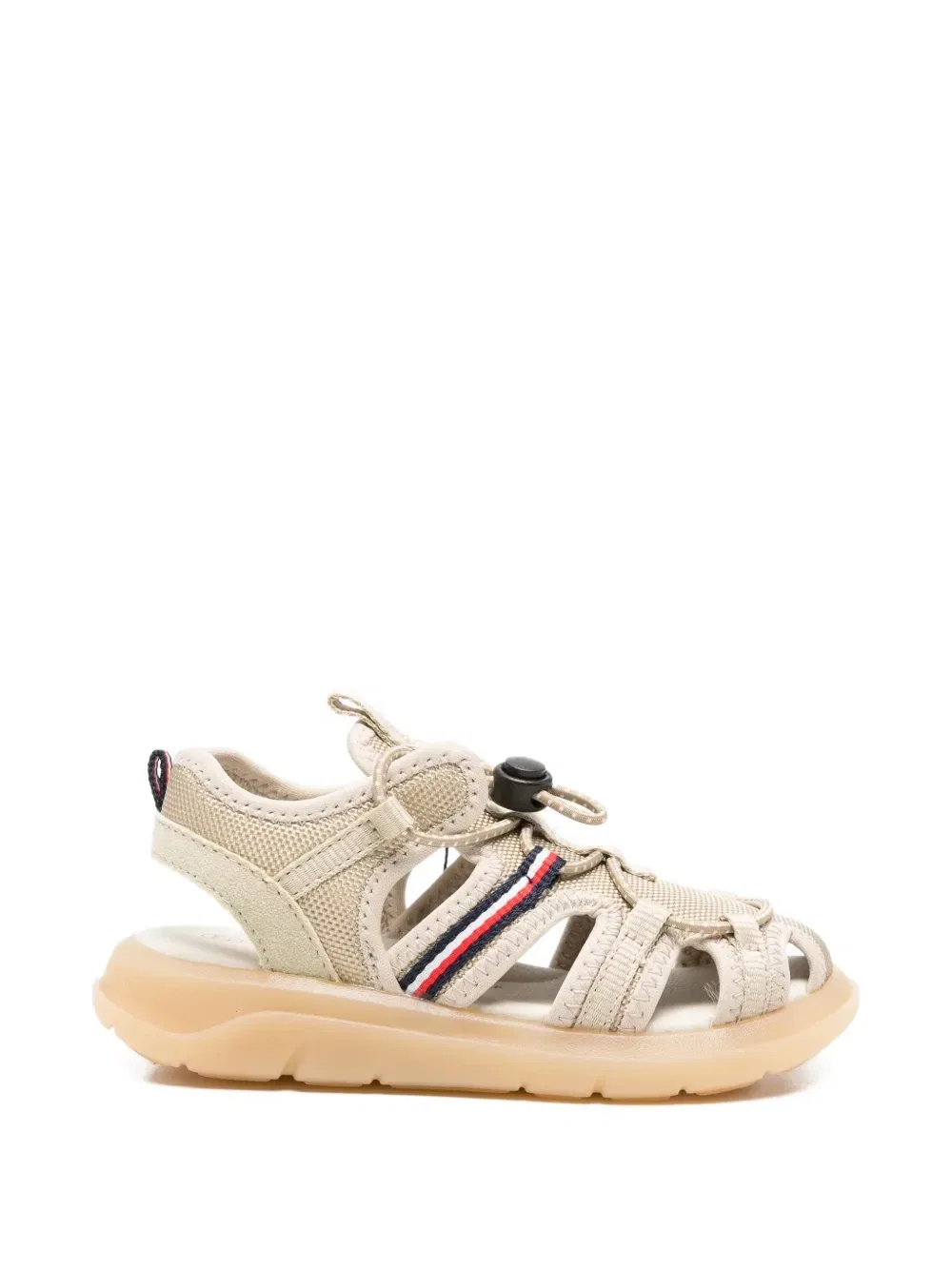 Сандалии со вставками и застежкой-тоггл Tommy Hilfiger Junior, бежевый
