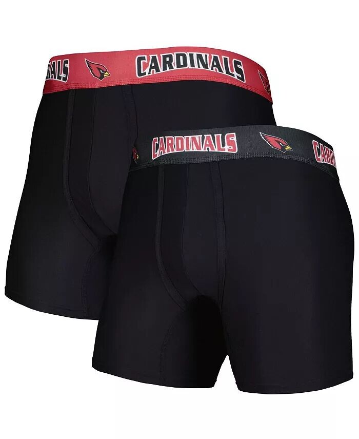 

Мужские черные трусы-боксеры Cardinal Arizona Cardinals, комплект из 2 шт Concepts Sport