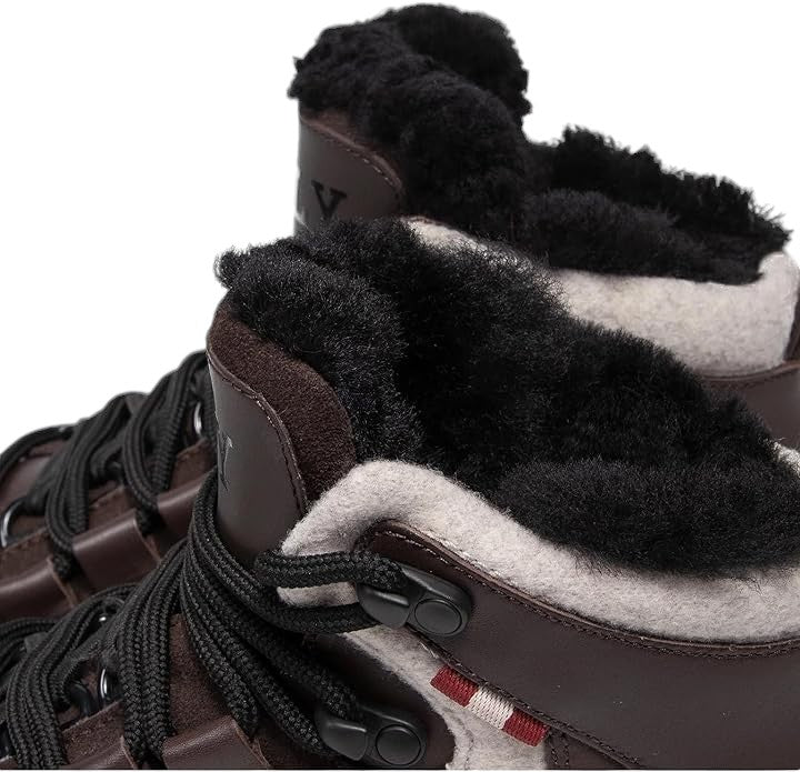 Bally Cusago 6239736 Женские кожаные ботинки Ebano с подкладкой из овчины, коричневый — фото 4