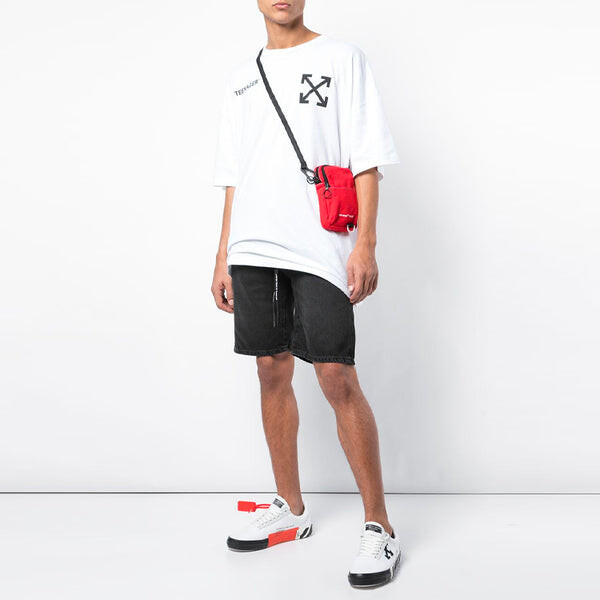 Футболка ss19 teenager back oversize mens logo Off-White, белый — фото 2