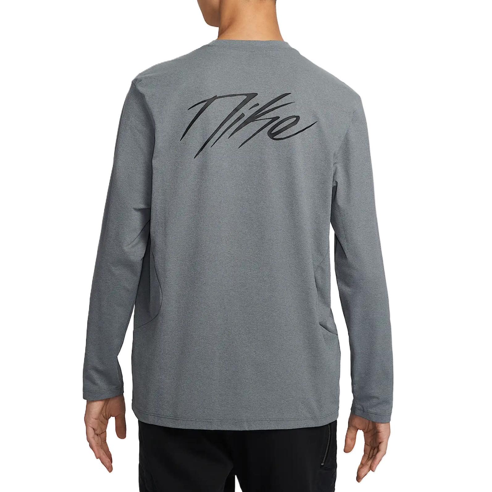 Футболка IconDri-Fit мужская smoke gray/black Nike, серый/черный — фото 3