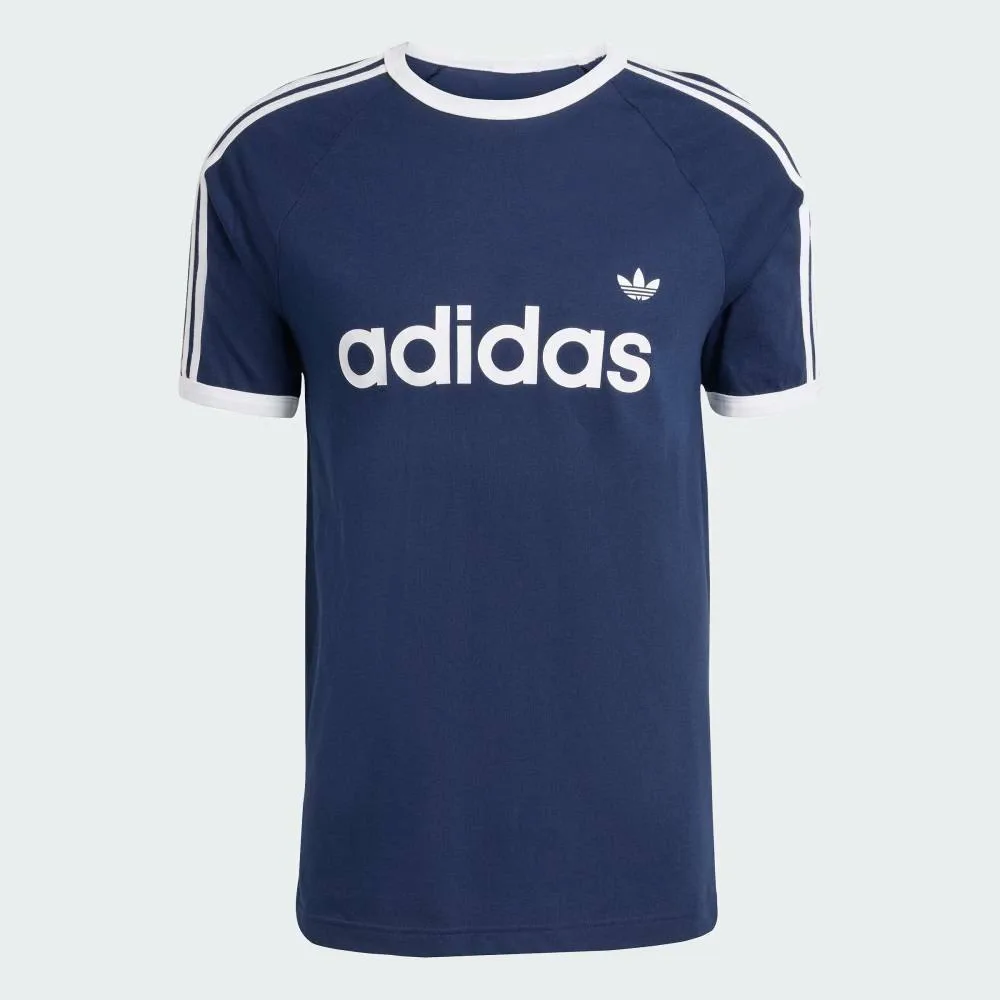 Футболка Three Stripes Slim Ringer Adidas, blue — фото 4
