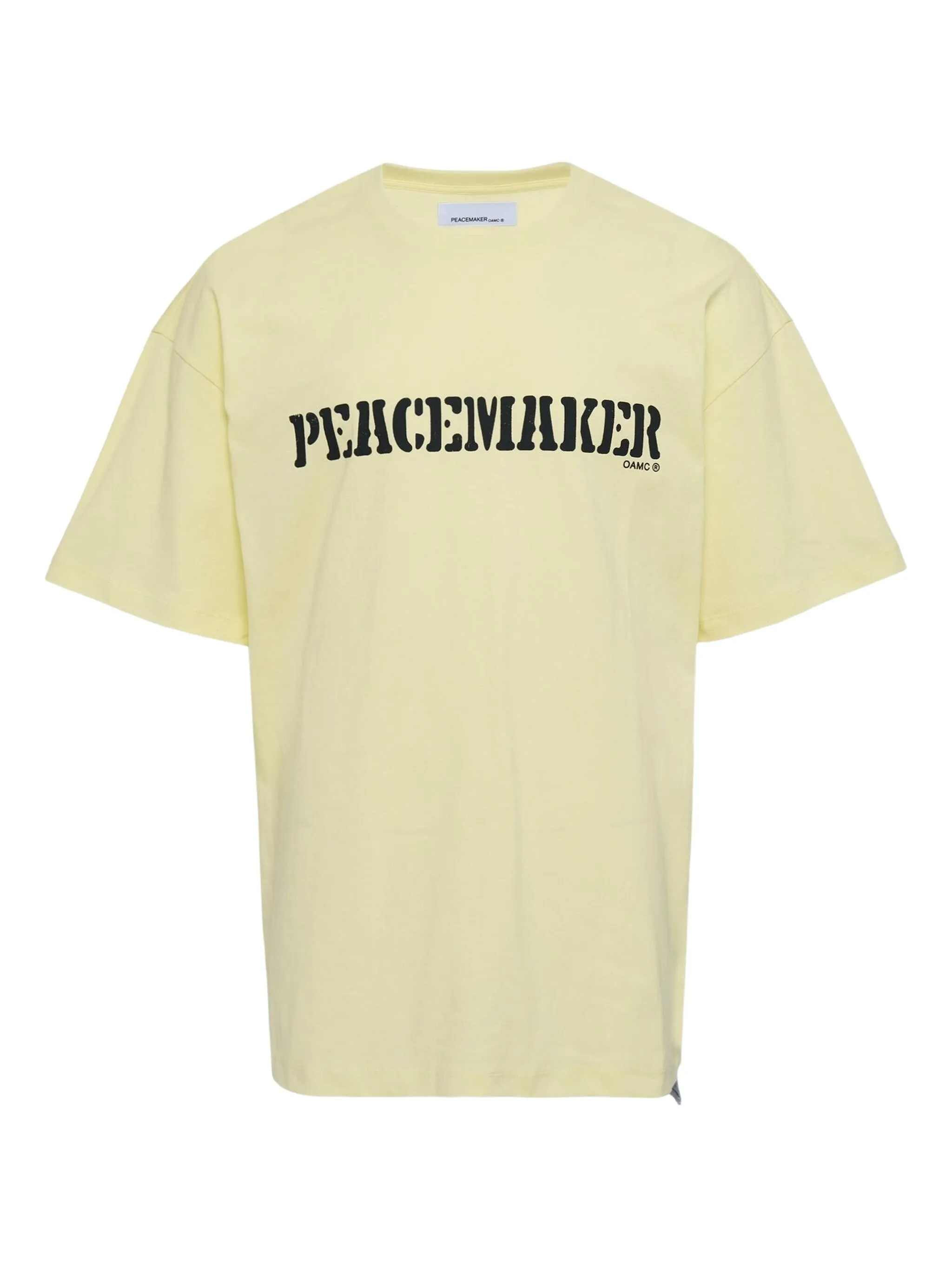 

Футболка с цветочным принтом Oamc, желтый