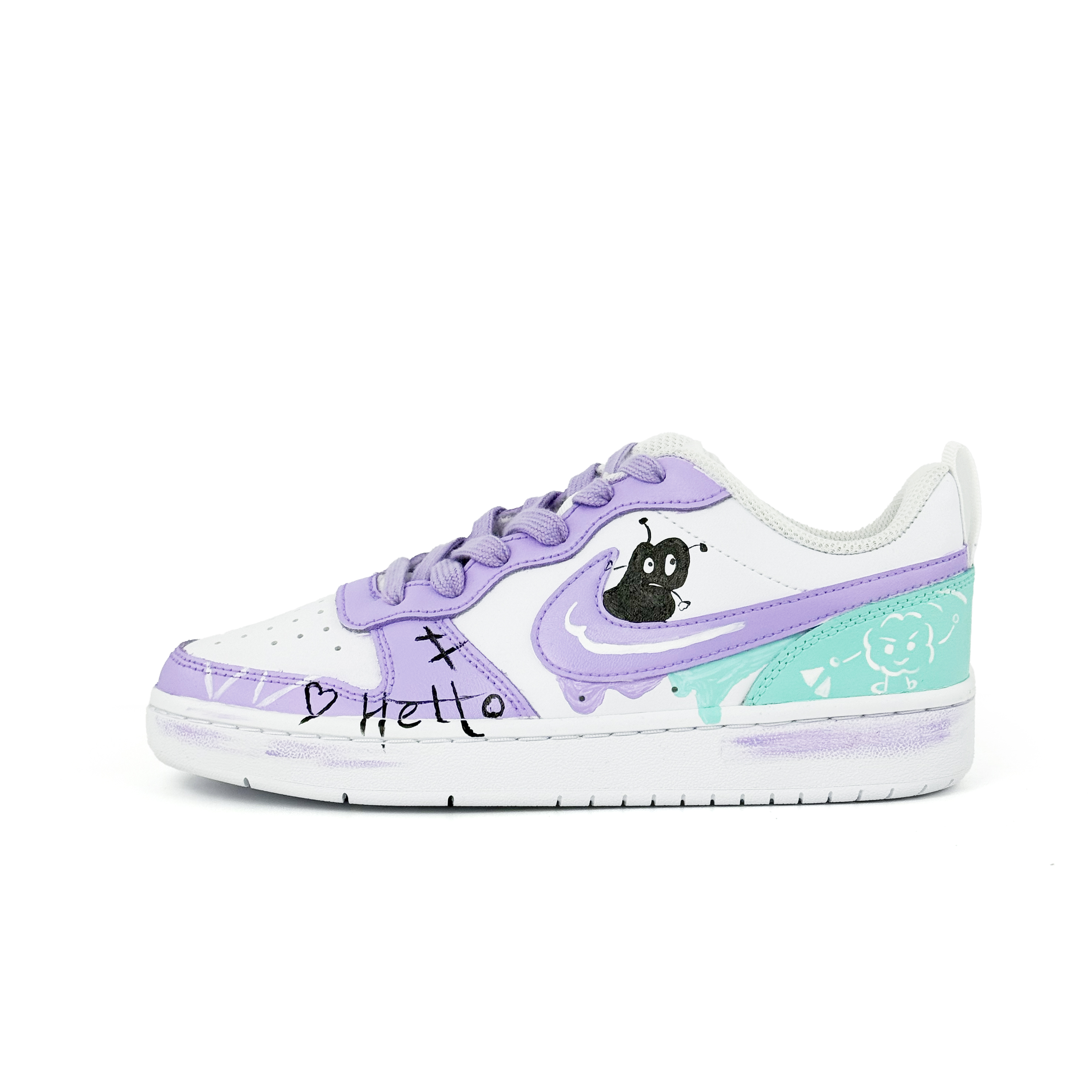 

Nike Детские кроссовки для скейтбординга Court Borough Hyacinth Purple, износостойкие, нескользящие, низкие, фиолетовые, для подростков