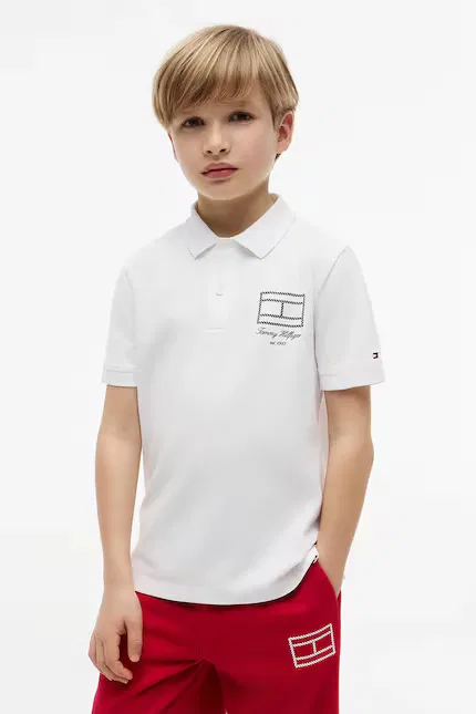Поло Tommy Hilfiger для мальчика, белый