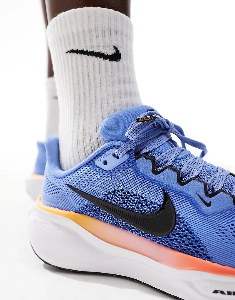 Кроссовки Air Zoom Pegasus 41 синего и оранжевого цветов Nike Running — фото 3