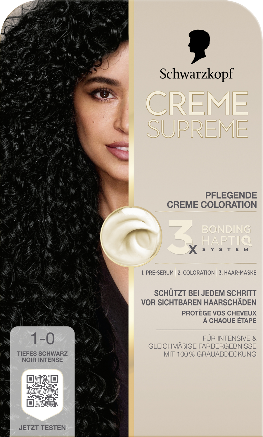 

Краска для волос CREME SUPREME Pflegende Coloration 1-0 Tiefes Schwarz