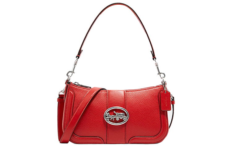 

COACH Сумка через плечо Georgie Leather с одним ремнем, средняя, женская, красная