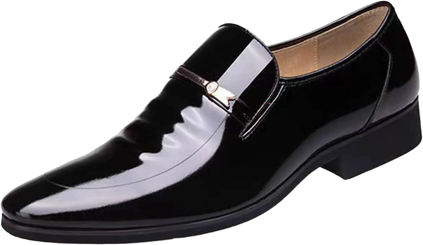 

Мужские кожаные оксфорды BORAMAX с заостренным носком, деловые туфли для мужчин, плоская подошва, классические туфли, туфли с крылышками, туфли из искусственной кожи, черный