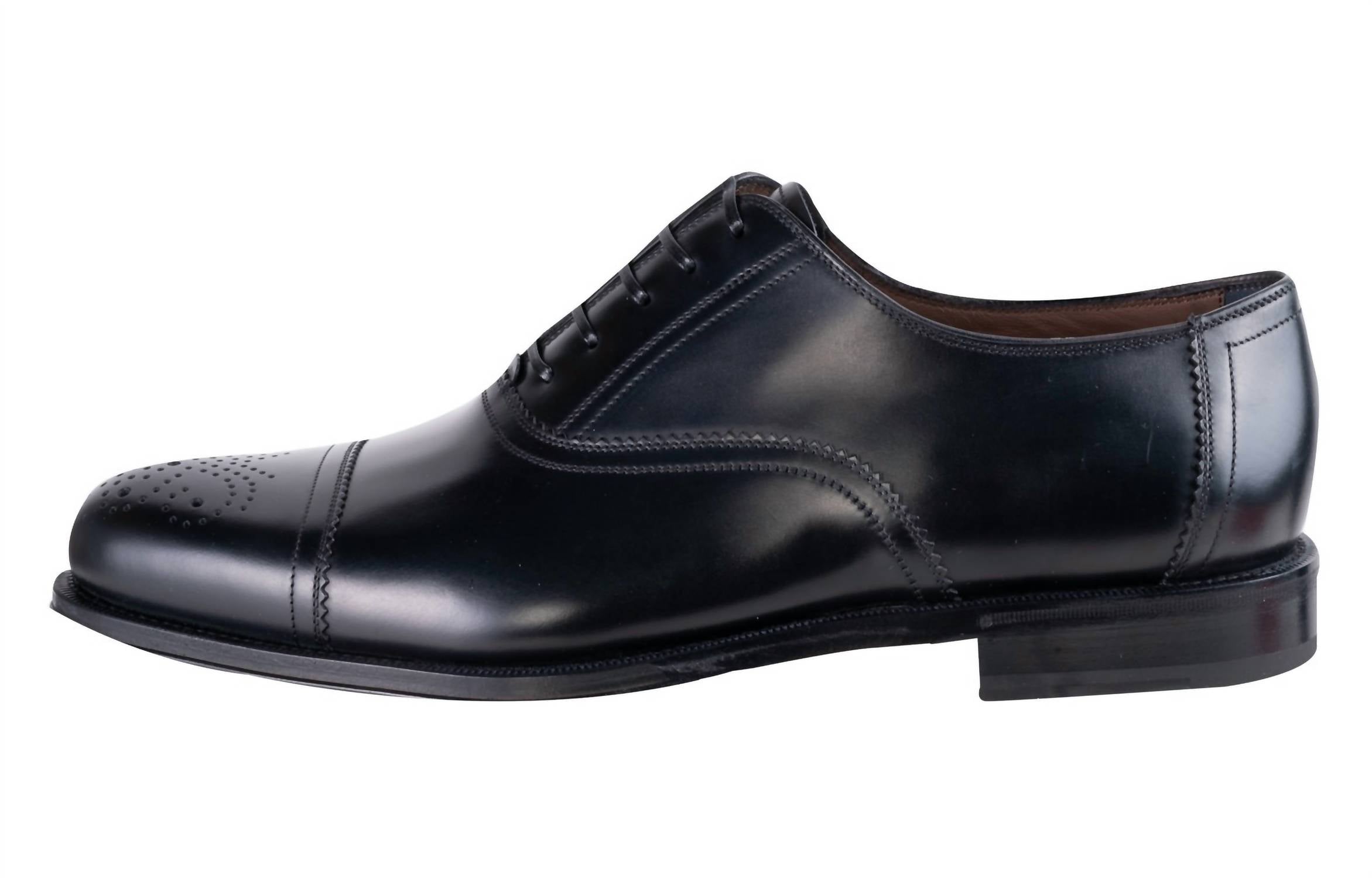 Salvatore Ferragamo Мужские кожаные туфли на шнуровке, черные — фото 3