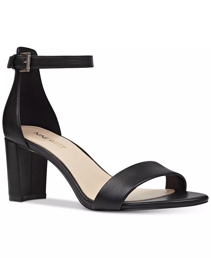 Женские босоножки Pruce на высоком устойчивом каблуке Nine West, черный
