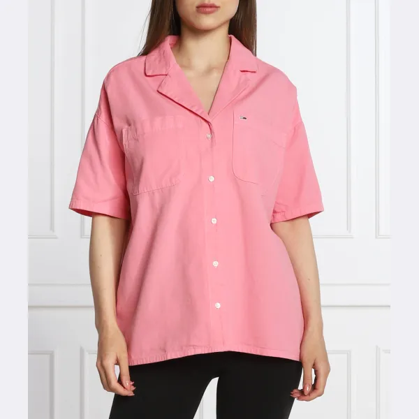 

Рубашка оверсайз Tommy Hilfiger, розовый