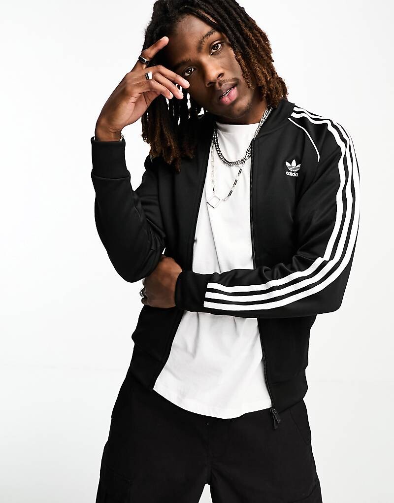 

adidas Originals – adicolor – Черно-белая спортивная куртка
