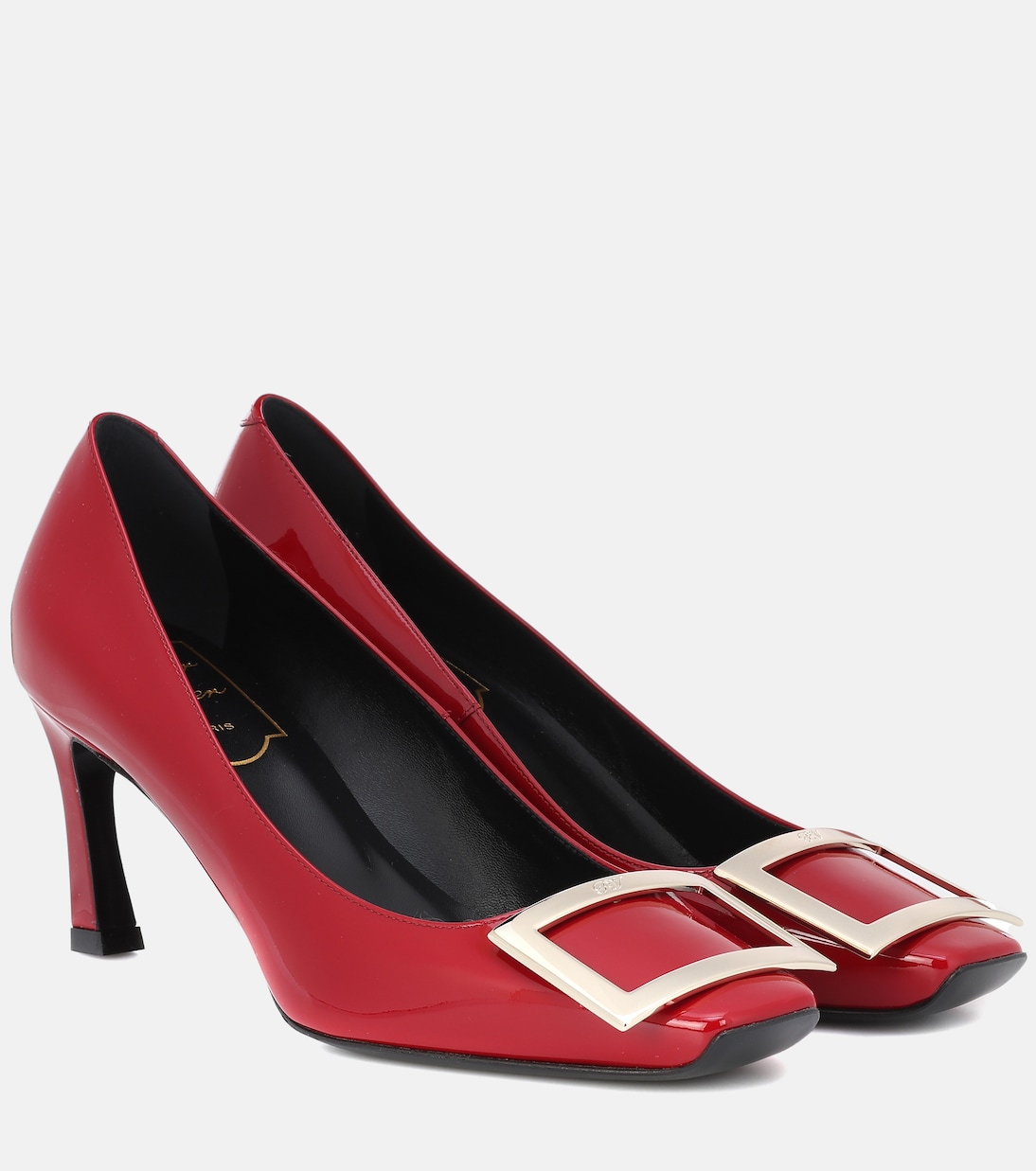 Туфли-лодочки из лаковой кожи Trompette Roger Vivier, Rubino Scuro