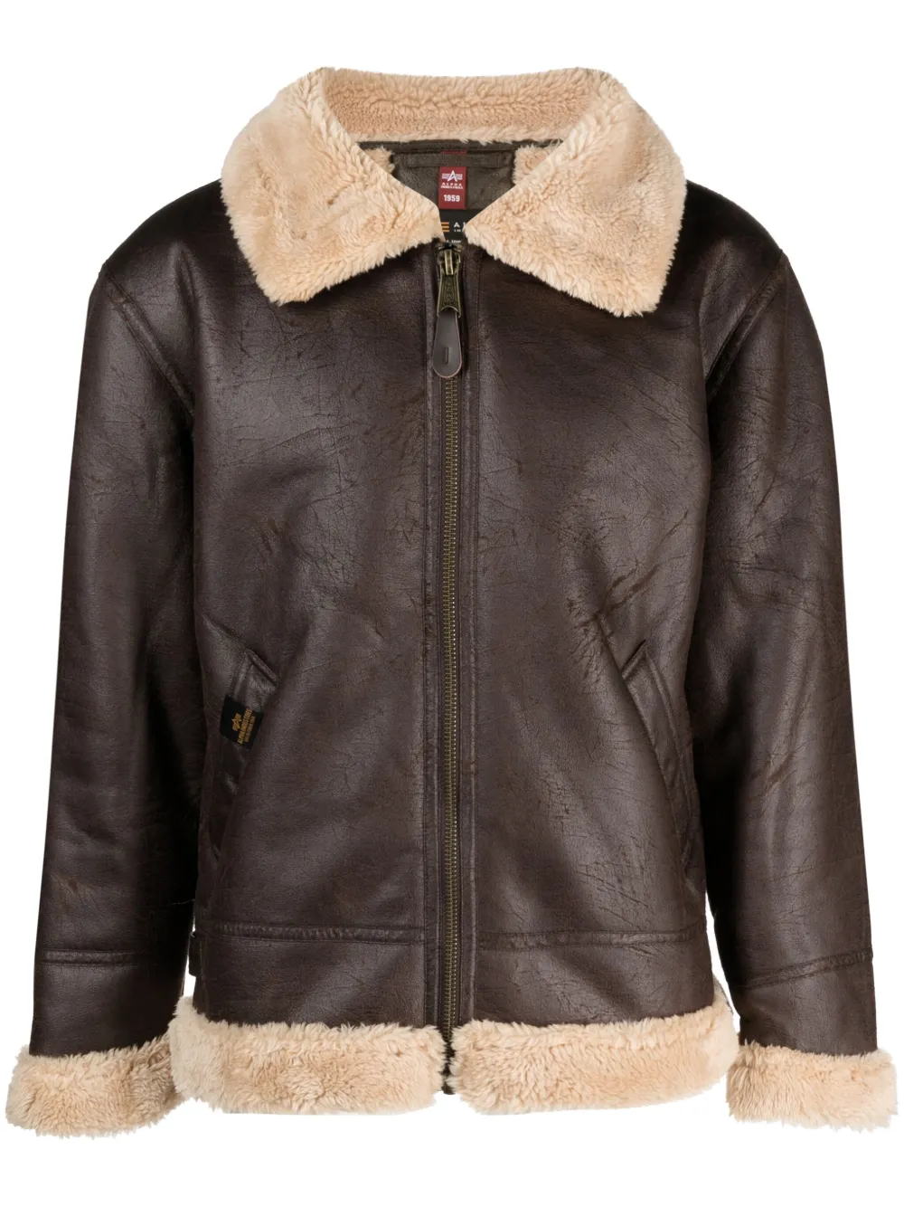 

Куртка B3 FL из искусственной кожи Alpha Industries, коричневый