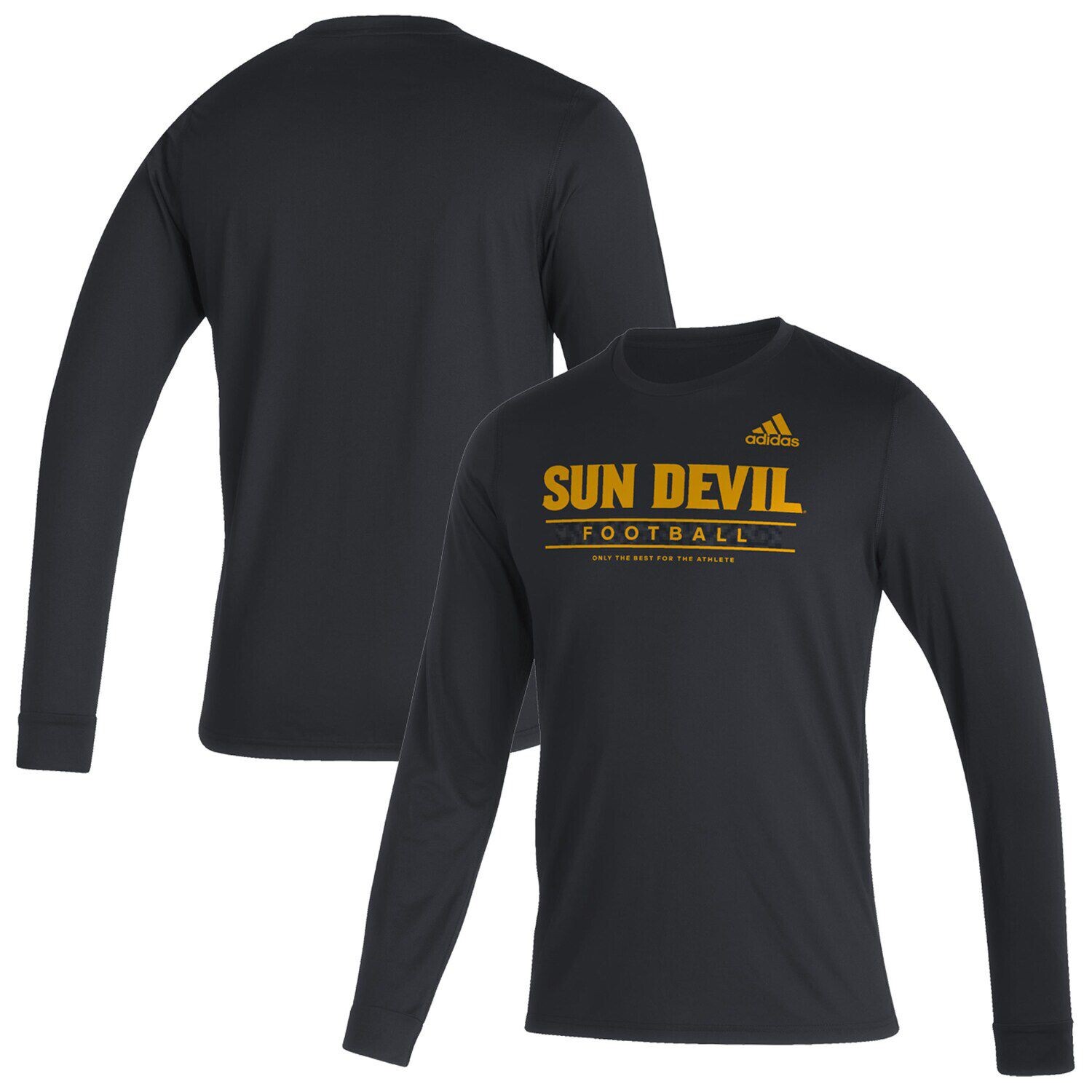 

Мужская черная футболка с длинным рукавом Arizona State Sun Devils Sideline Creator Practice AEROREADY adidas, Черный, Мужская черная футболка с длинным рукавом Arizona State Sun Devils Sideline Creator Practice AEROREADY adidas