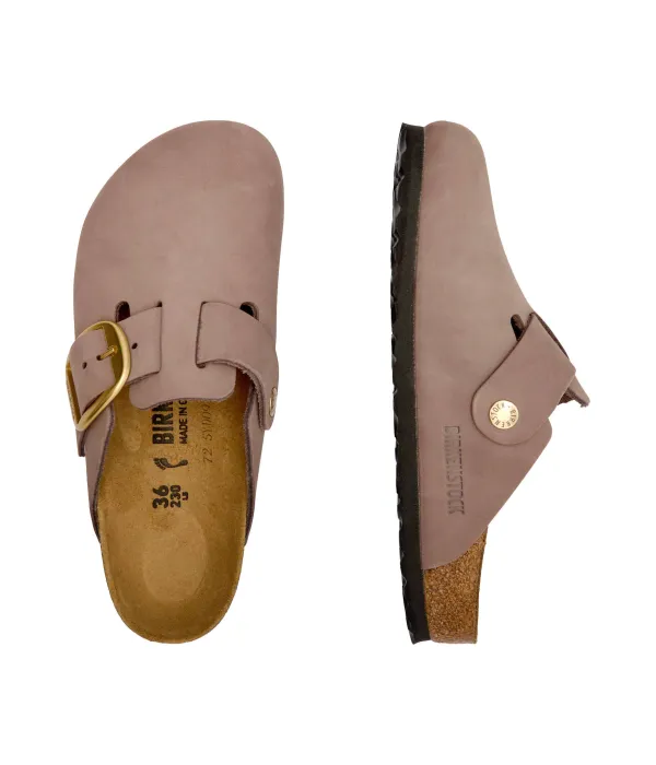 Кожаные мюли Boston Big Buckle Narrow fit Birkenstock, фиолетовый — фото 3