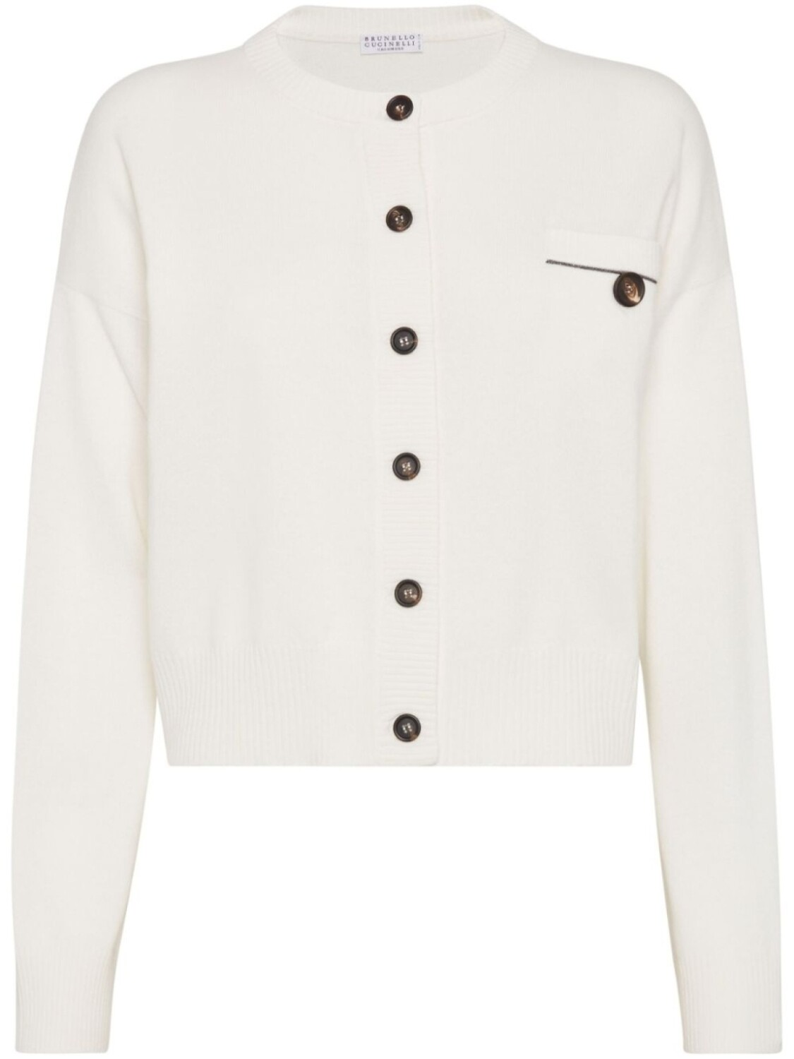 

Brunello Cucinelli кардиган с декором Monili, белый