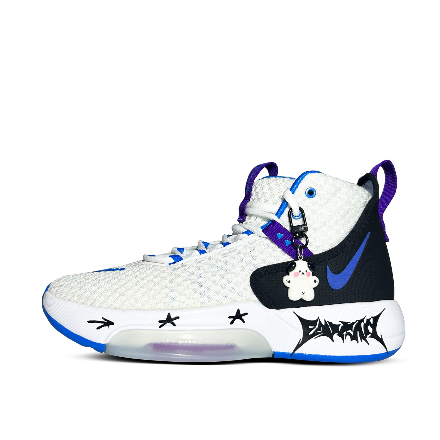 

Баскетбольные кроссовки Zoom Rize 1 унисекс средней высоты белые/синие Nike