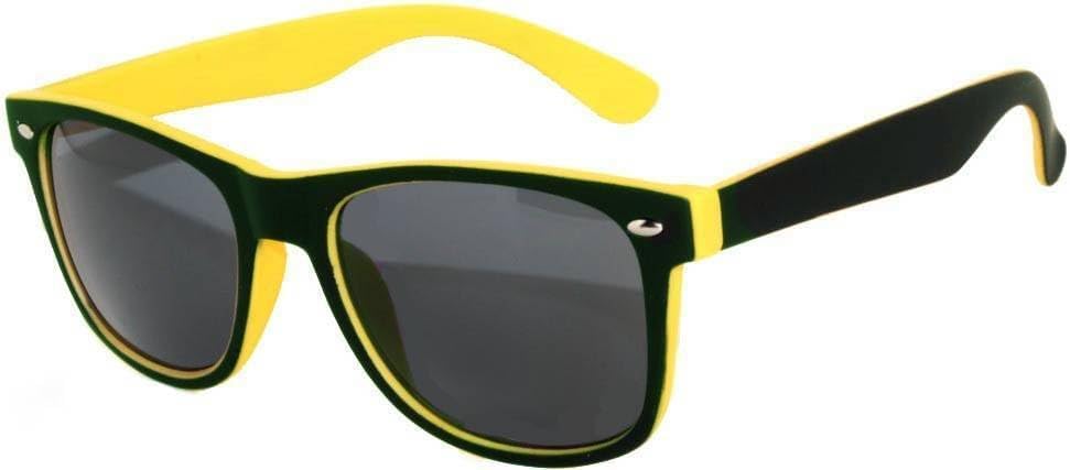 

Винтажные двухцветные солнцезащитные очки OWL с дымчатыми и зеркальными линзами — квадратные, в стиле ретро, ​​для женщин и мужчин, с защитой от УФ-излучения UV 400, Smoke Lens / Yellow