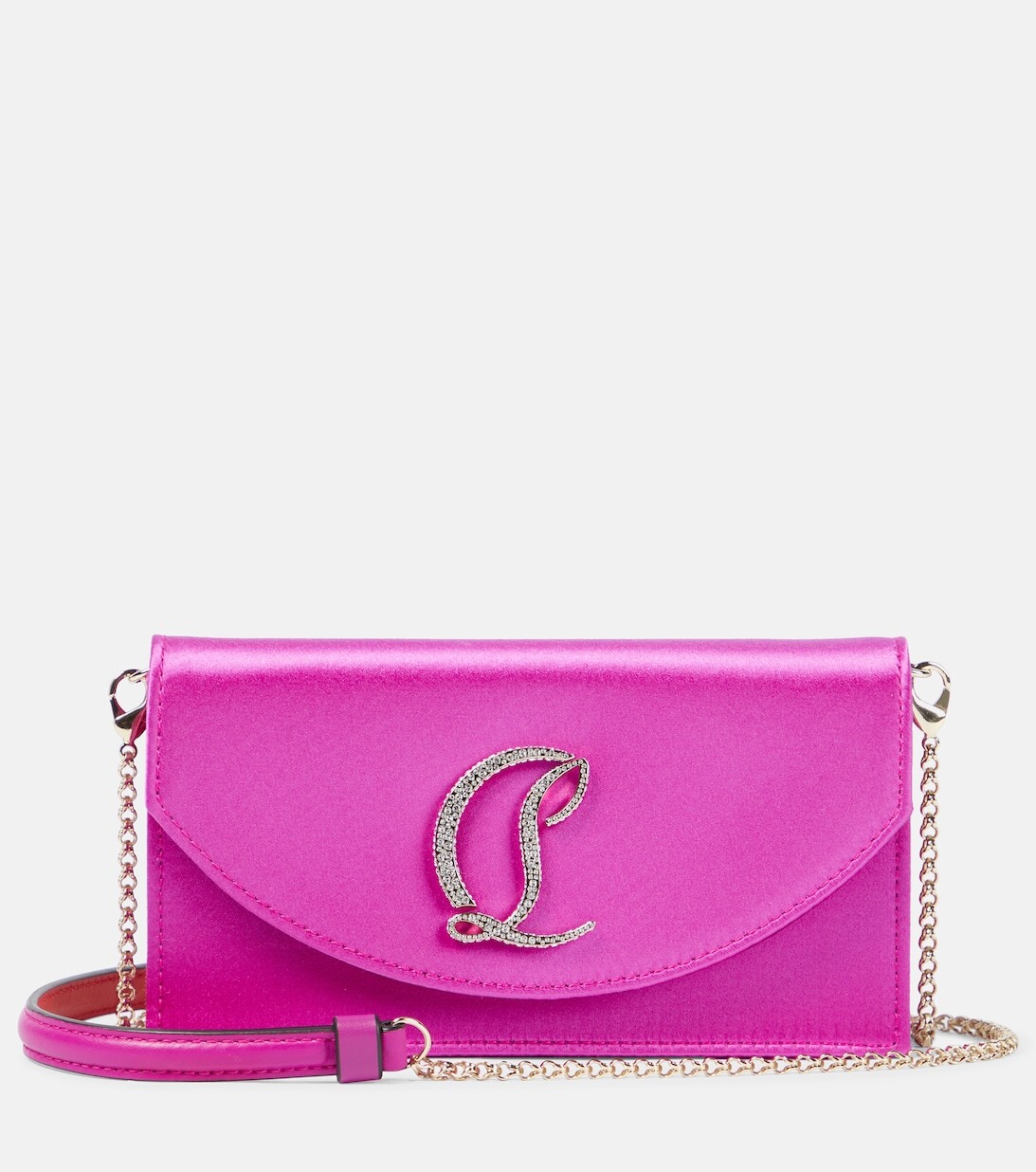 

Атласный клатч Loubi54 Christian Louboutin, розовый