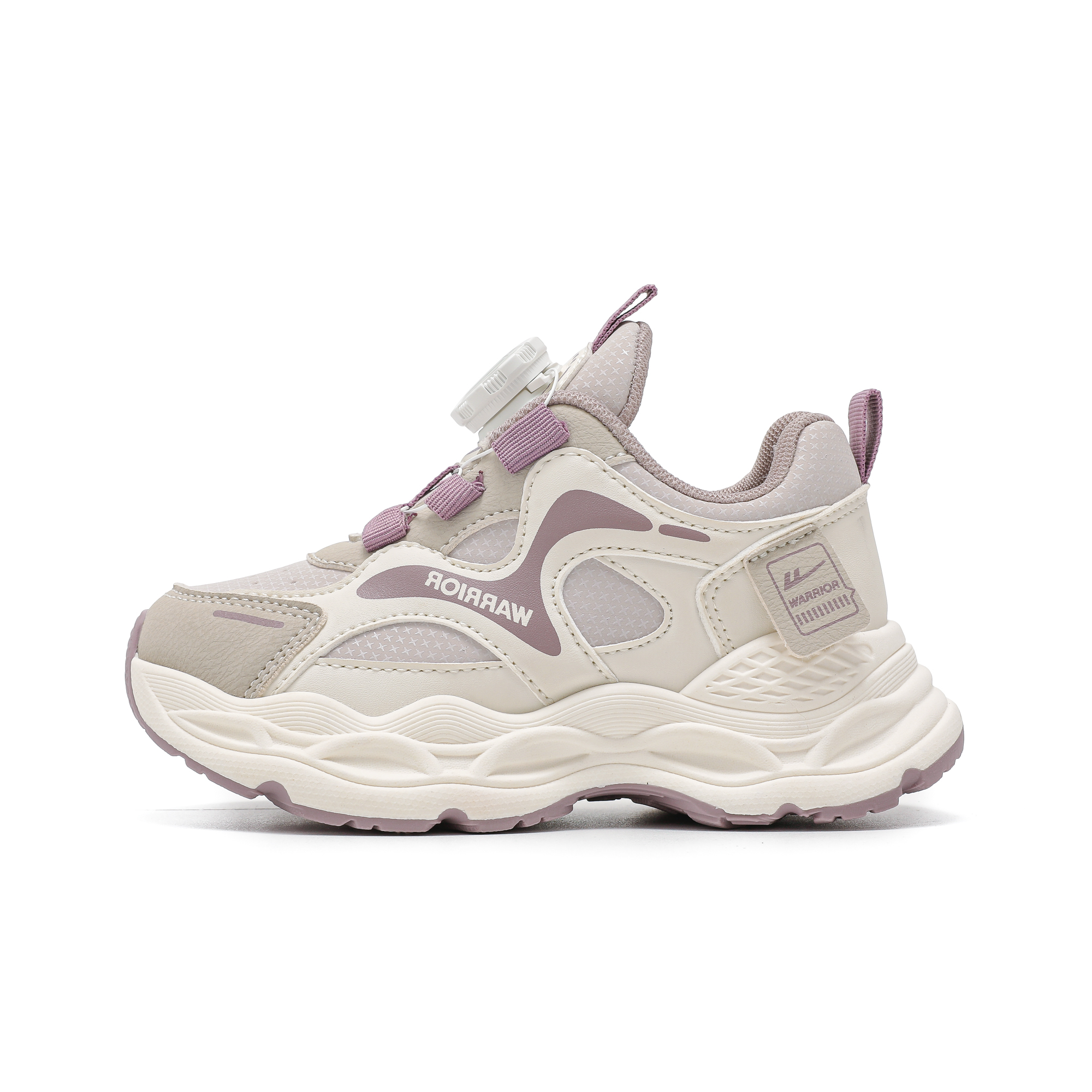 

Кроссовки Kids' Mid top Lifestyle с амортизацией, устойчивые к истиранию и скольжению WARRIOR, бежевый/фиолетовый