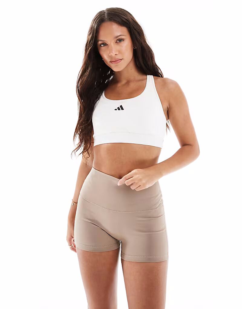 

Укороченные леггинсы Adidas performance All-me sculpt booty в мелово-коричневом цвете