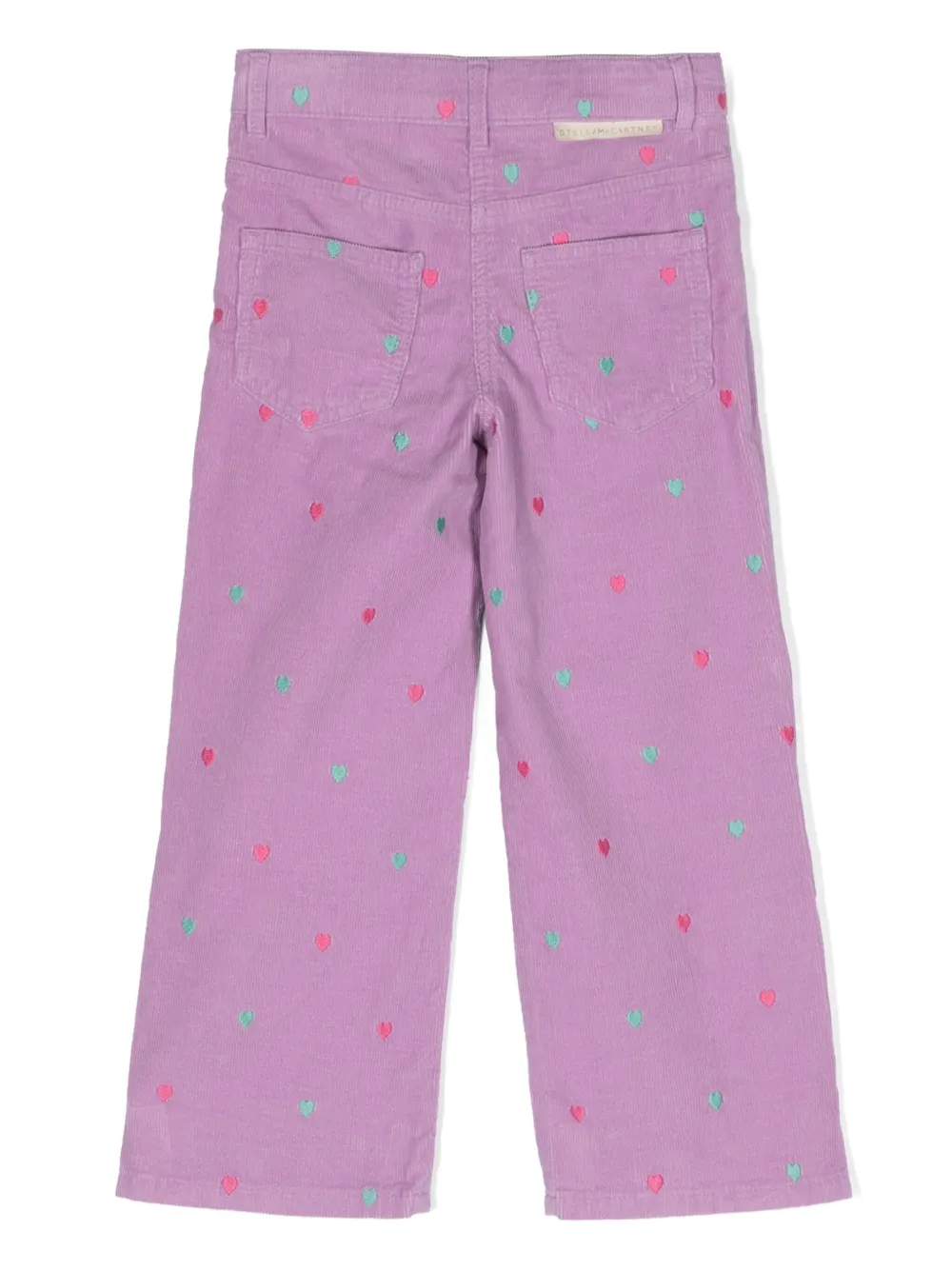 Вельветовые брюки с вышивкой Stella McCartney Kids, фиолетовый — фото 2