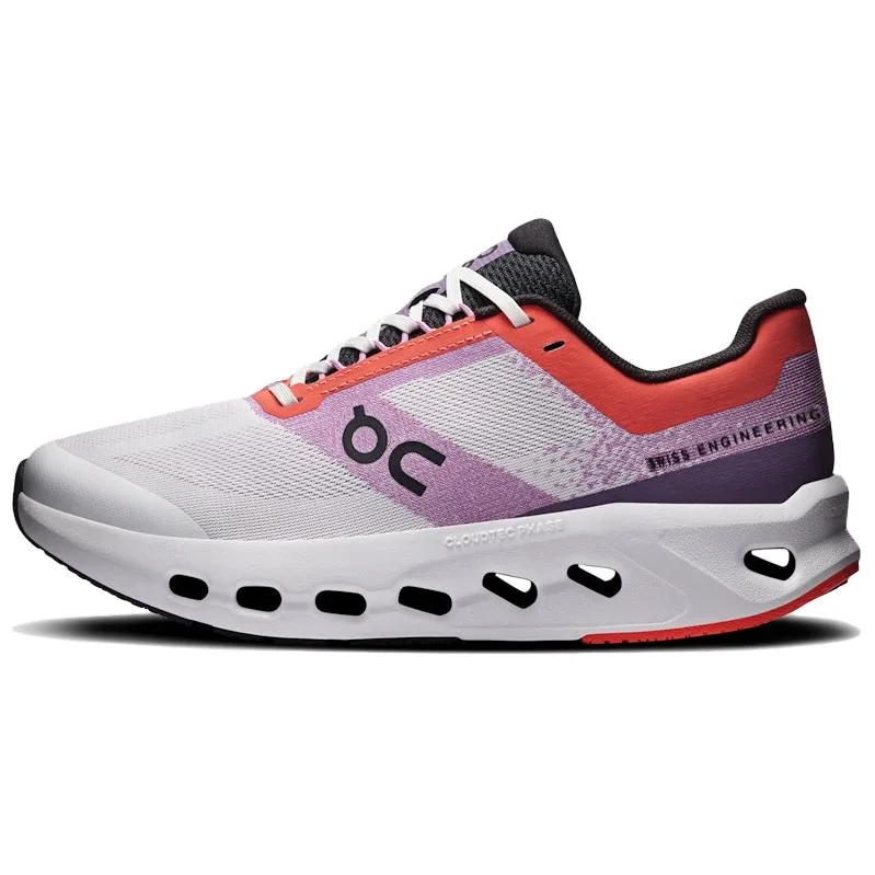 On Кроссовки Cloudsurfer Low top для детей беговые светло-серые с фиолетовым унисекс