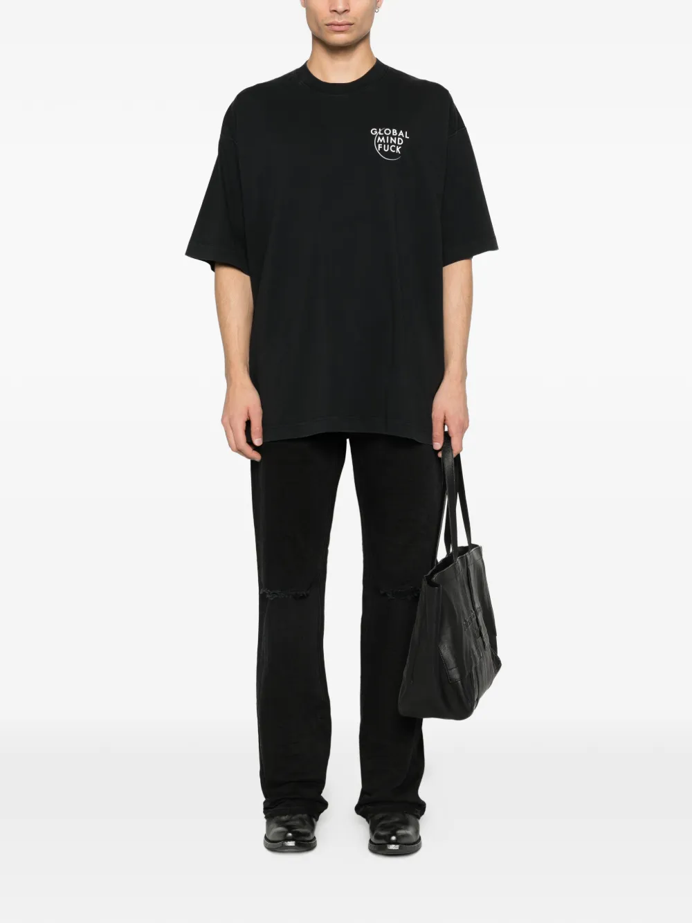 Футболка с принтом VETEMENTS, черный — фото 2