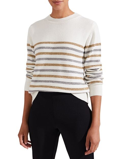 

Свитер Destiny с круглым вырезом HOBBS LONDON, цвет Ivory/Cream