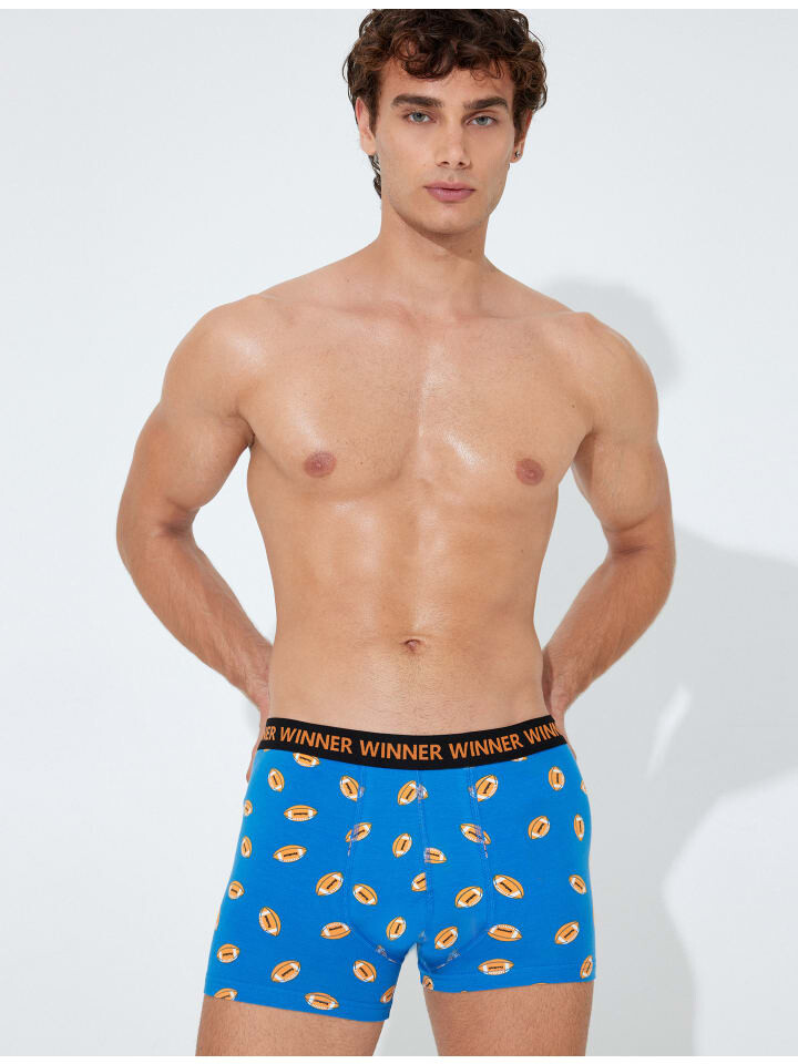 

Трусы боксеры KOTON Boxer, цвет Saks Blau Gemustert