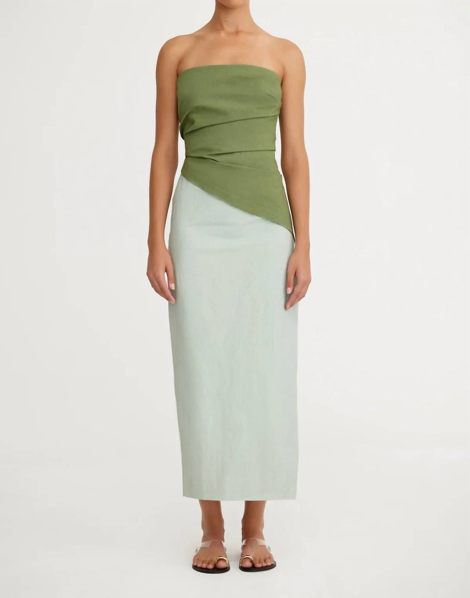 

Женское платье Cecelia миди в комбинации с цветом песто SIGNIFICANT OTHER, Pesto Splice