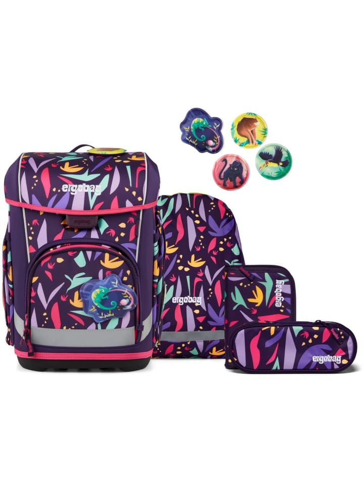 

Ergobag Набор школьных сумок Cubo Light, 5 предметов, AmBärzonas, фиолетовый