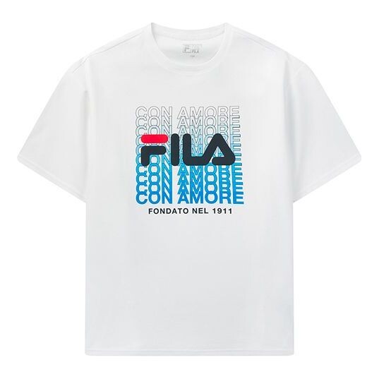 

Футболка logo printing ventilate knit male white Fila, белый