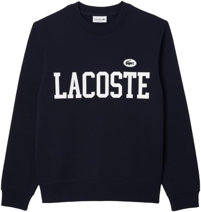 Lacoste мужской свитер классического кроя с крупной надписью спереди, Abysm — фото 2