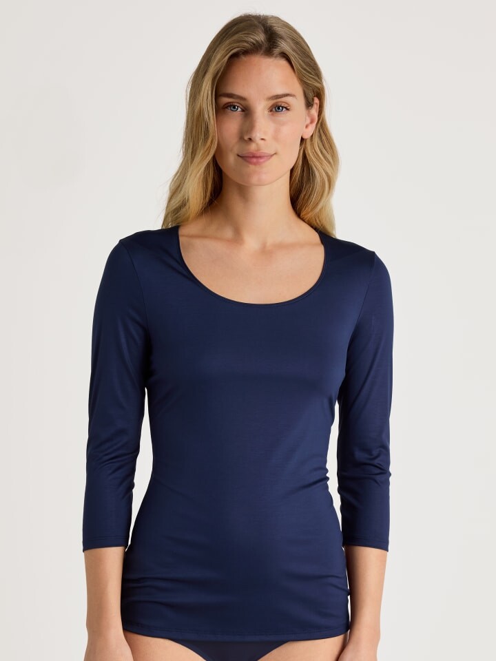 

Лонгслив Calida Shirt, цвет peacoat blue