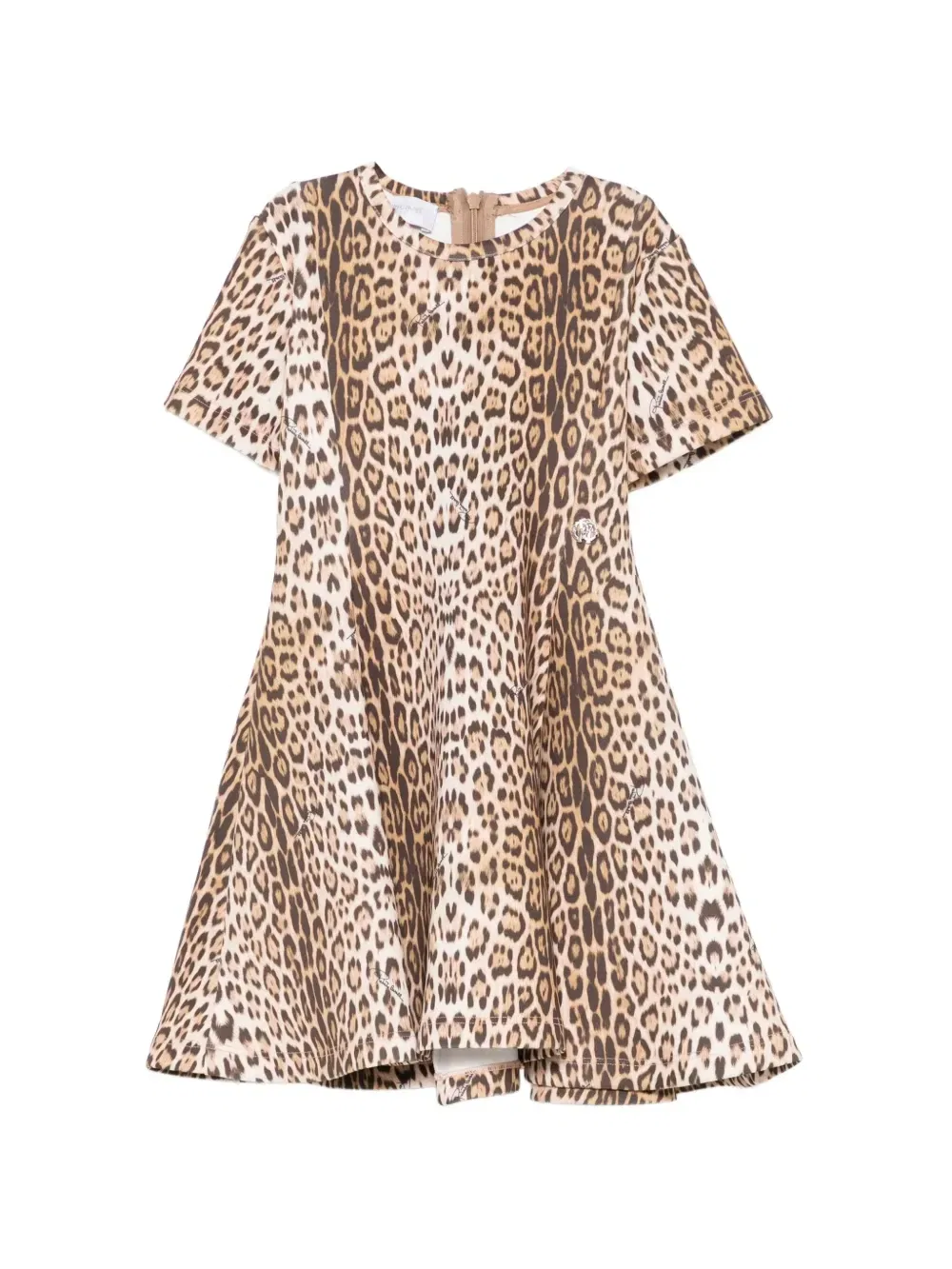 Платье с животным принтом Roberto Cavalli Junior, бежевый