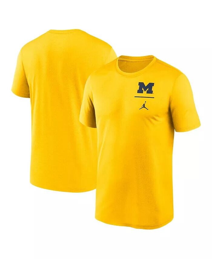 

Футболка мужская Maize Michigan Wolverines Primary Logo Legend Performance Jordan