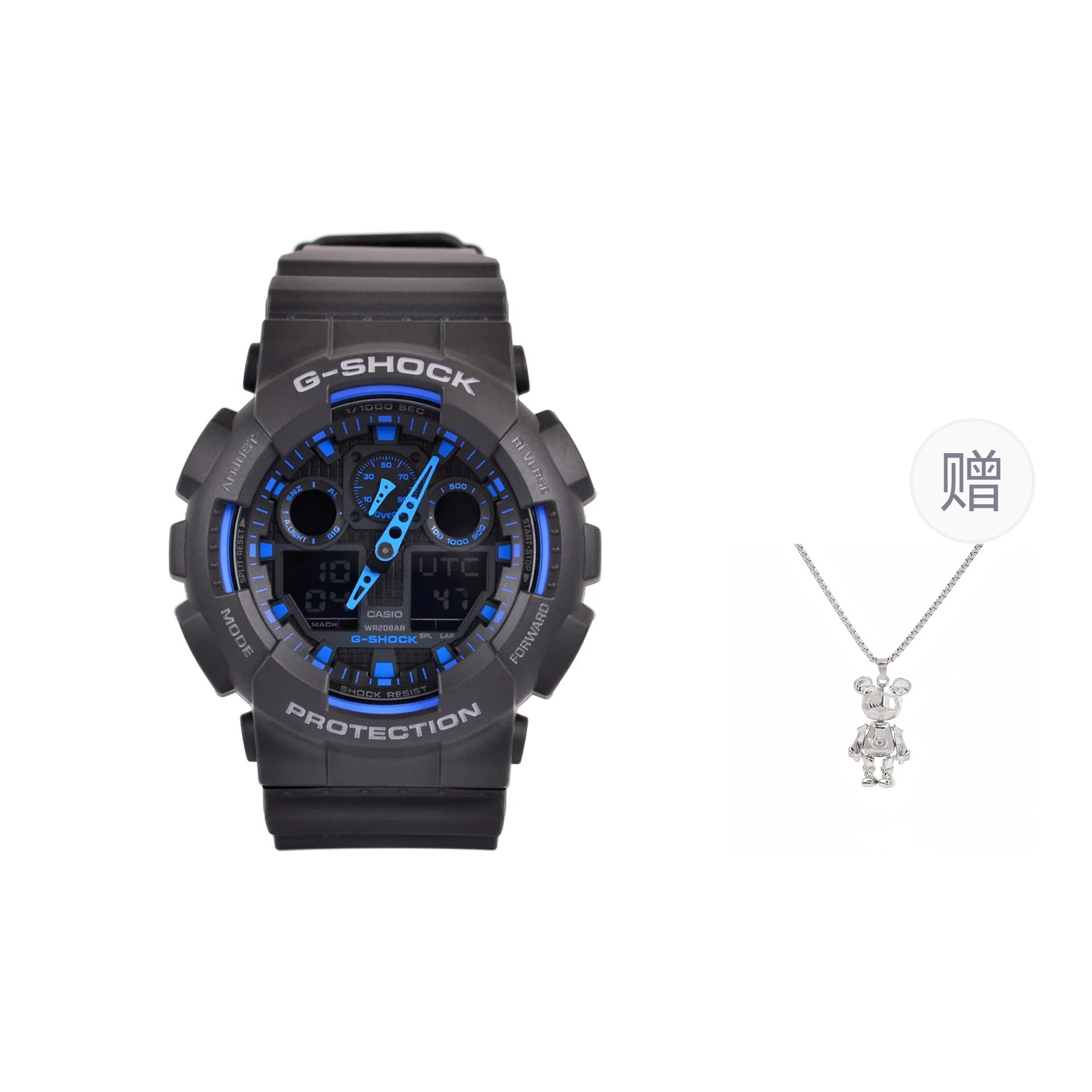 

G-SHOCK Часы G SHOCK Quartz Movement Watch Unisex Black Dial, Black and Blue