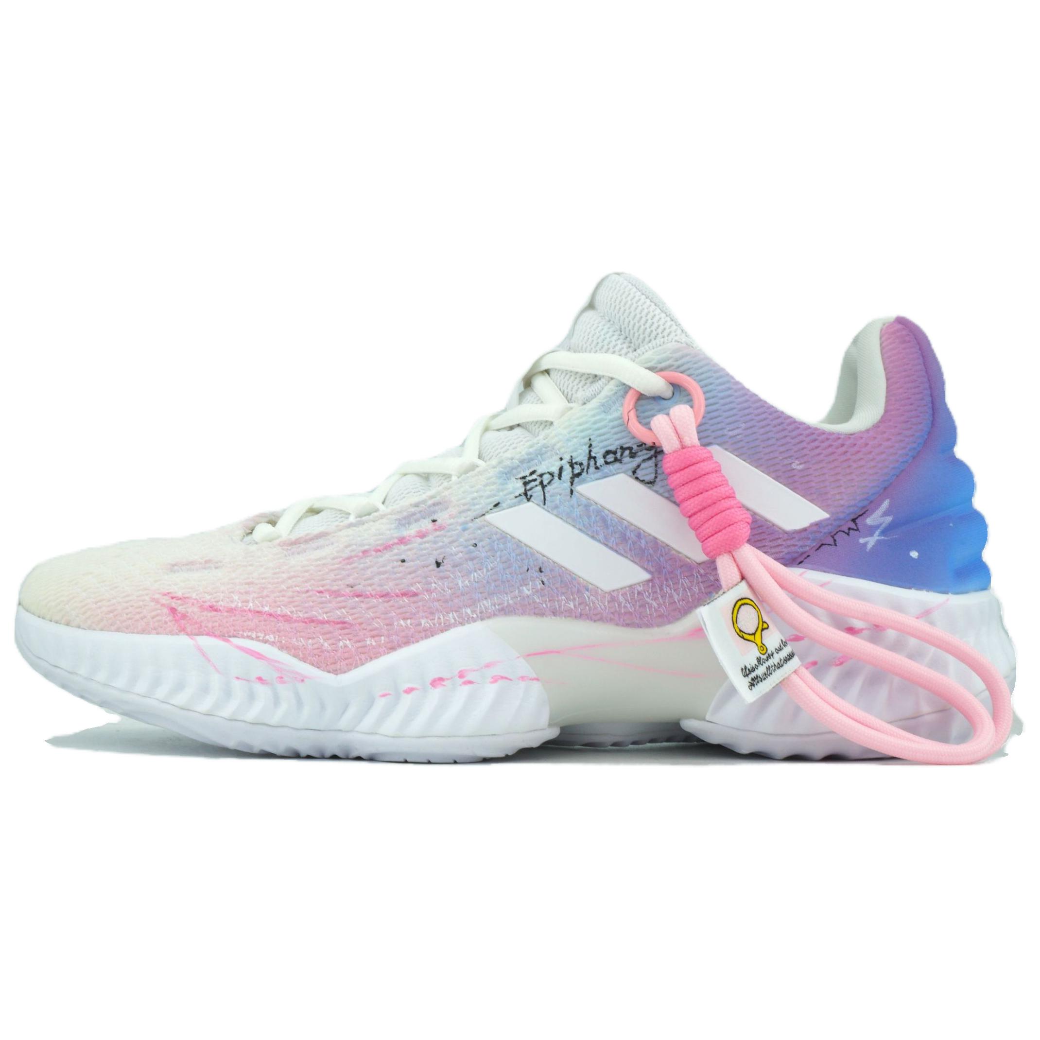 

Adidas Баскетбольные кроссовки Pro Bounce 2018, низкие, мужские, розовые/фиолетовые/синие/черные/белые