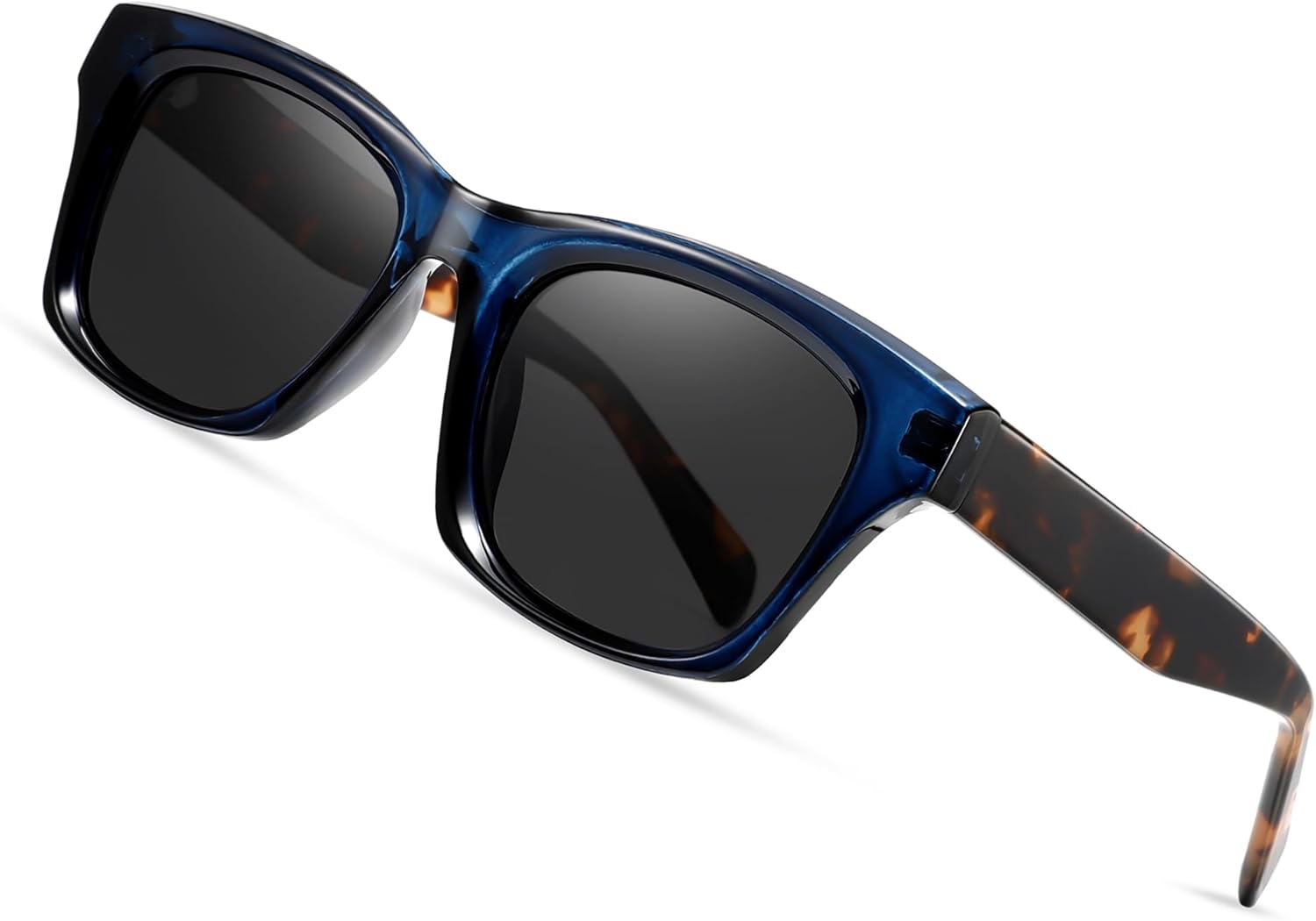 

Солнцезащитные очки Joopin Acetate для женщин, поляризованные, квадратной формы, с защитой от УФ-излучения, ретро-стиль, массивные солнцезащитные очки, Tinted Blue Frame Black Lens